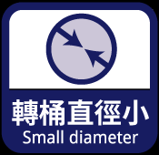轉筒直徑小